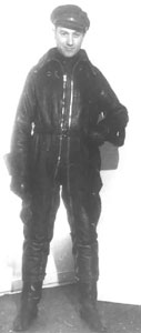 Jason in leather flight suit
