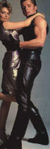 Maxwell Caulfield in full leather in Grease II