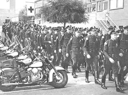 1953 motorcycle squad in high boots