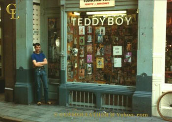 Eward in front of his magazines shop