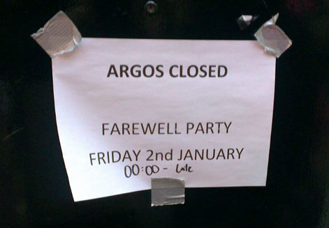 Argos Closed - 2 January 2015