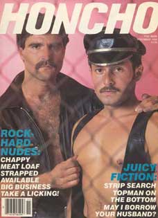 Cover of American magazine Honcho 1983
