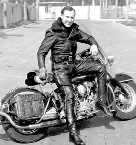 Jason on his Harley Davidson motorcycle