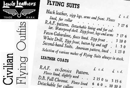 Lewis Leathers pre WWII catalog
